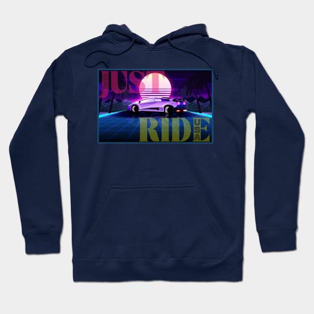 Just Ride USA Hoodie by Persius Vagg